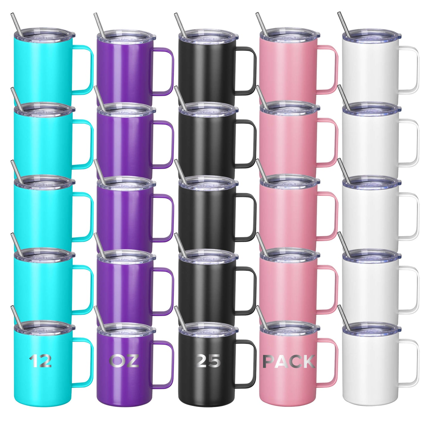 12oz Powder Coated Coffee Mug | 25 Pack - FASTSUB