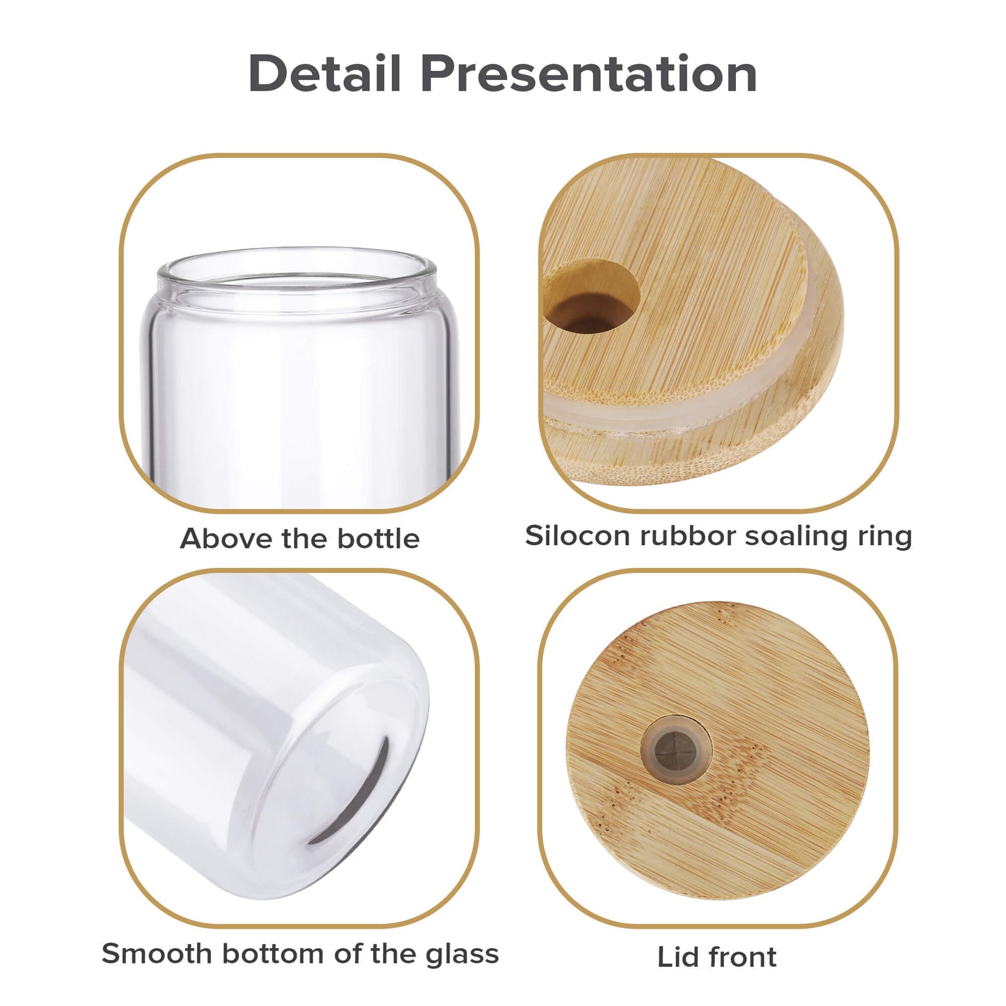 glass can with lid and straw wholesale, 16oz Clear Glass Tumbler Sublimation | 25 Pack - FASTSUB