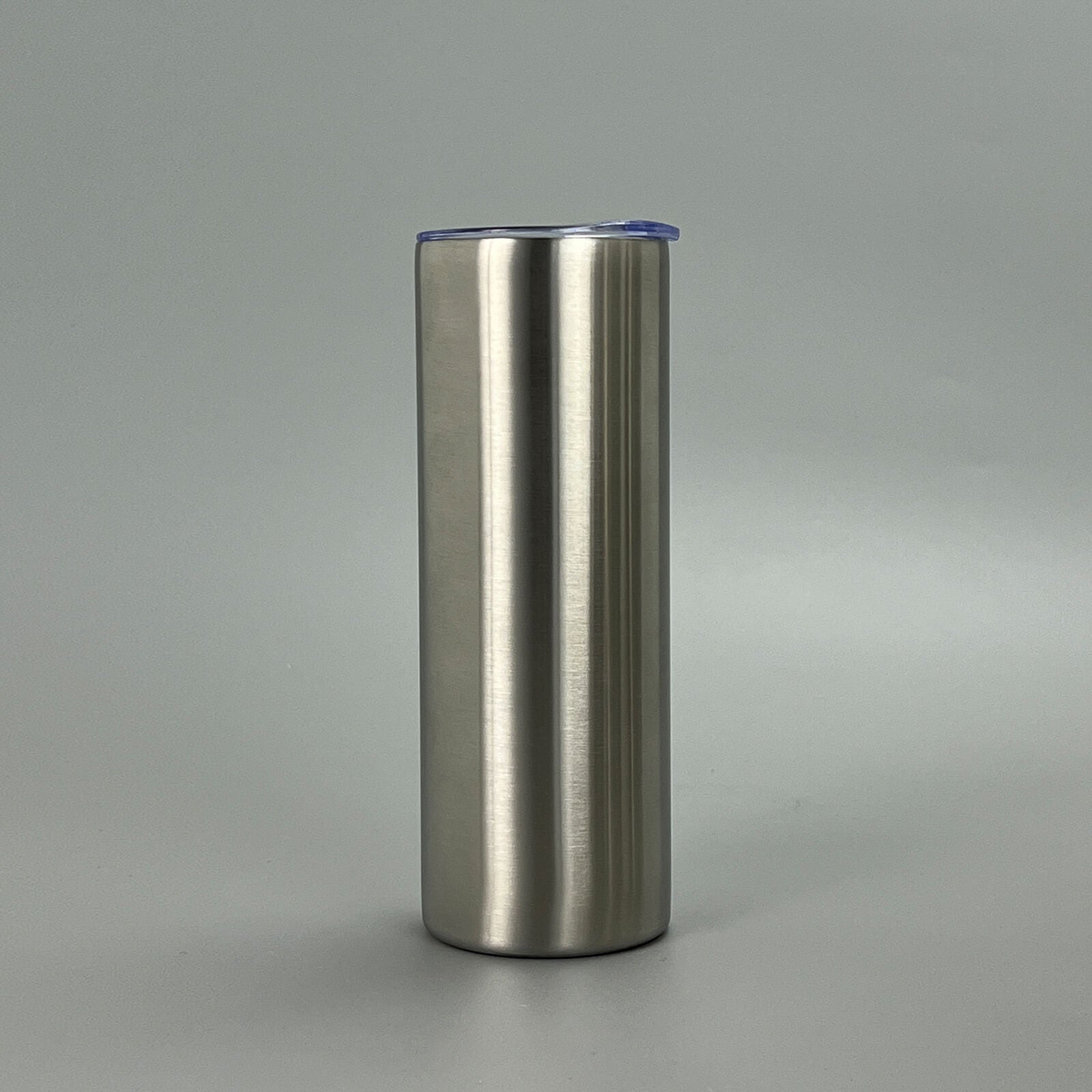 20oz Skinny Straight Sublimation Stainless Silver Tumbler
