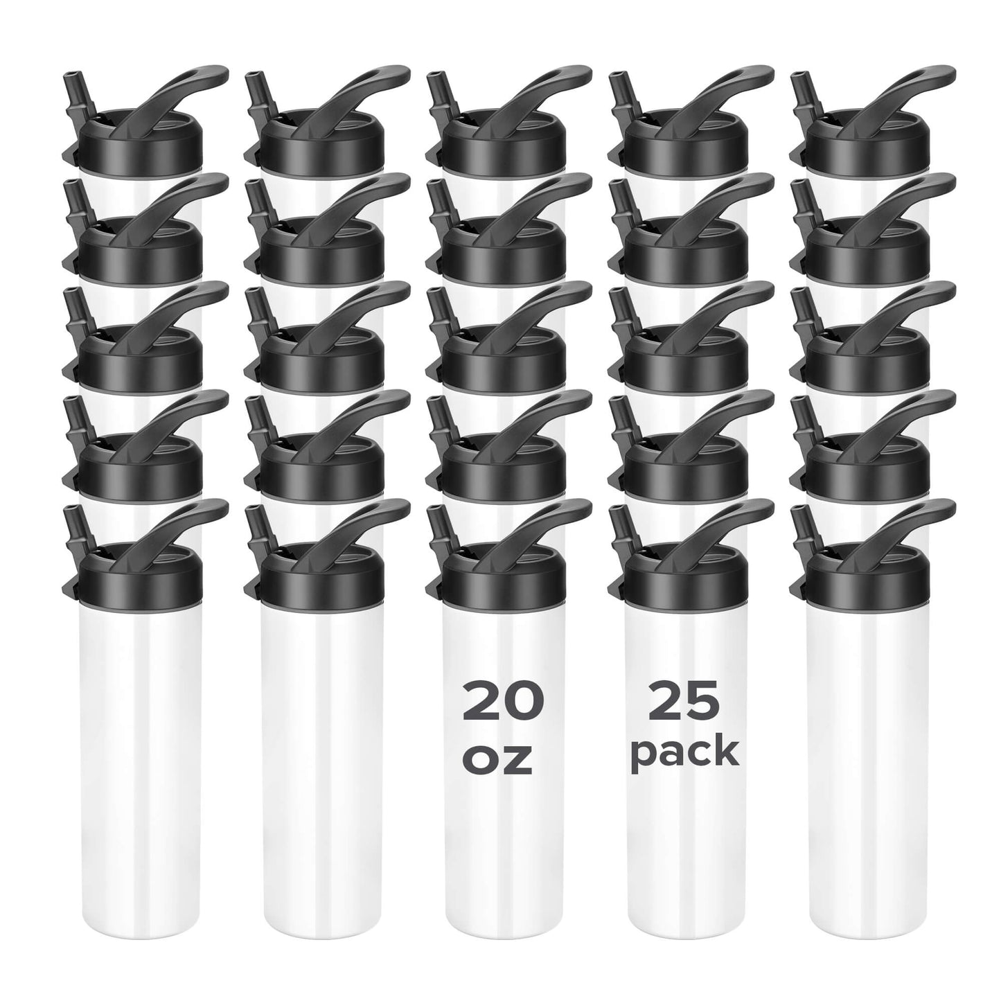 sublimation sports water bottles blanks,sublimation water bottles blanks, 20oz Sports Lid Sublimation Skinny Tumbler | 25 Pack - FASTSUB, insulated sublimation water bottles wholesale