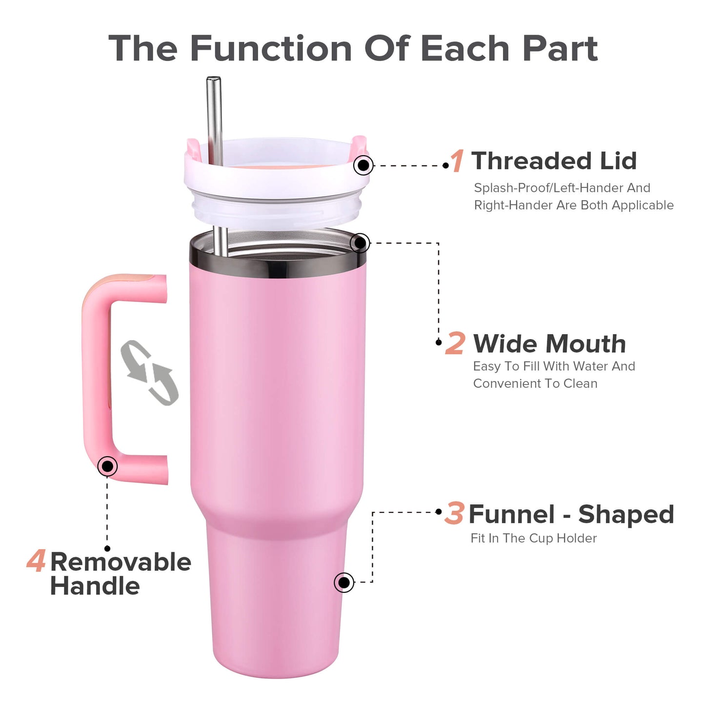 40 oz Powder Coated Tumbler - Grey Sliver Color Plated | 20 Pack - FASTSUB