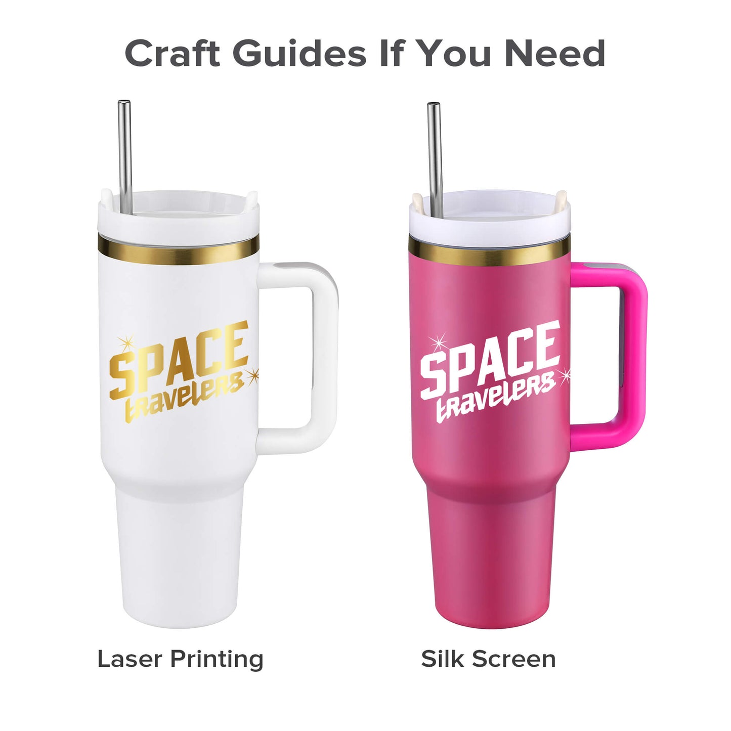 40 oz Powder Coated Tumbler - Gold Plated | 20 Pack - FASTSUB