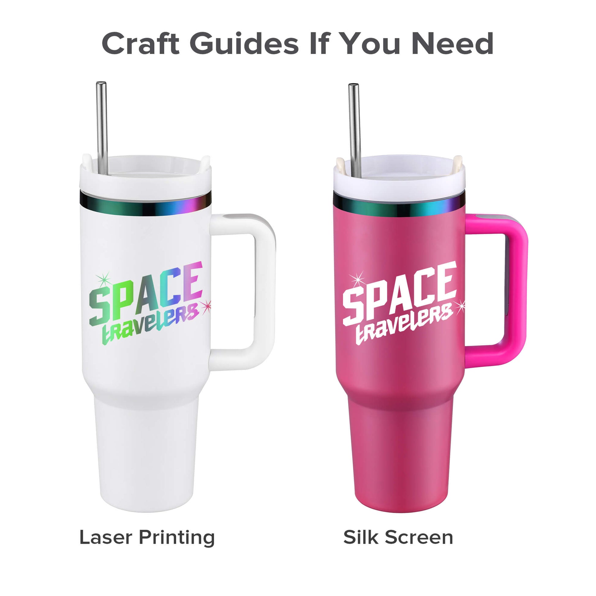 40 oz Powder Coated Tumbler - Rainbow Color Plated | 20 Pack - FASTSUB