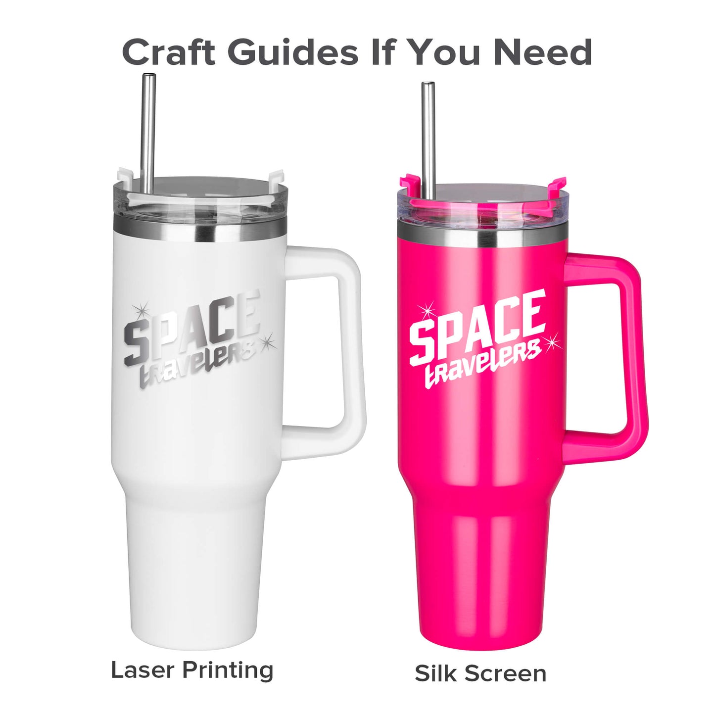 40oz Powder Coated Tumbler with Removable Handle | 20 Pack - FASTSUB