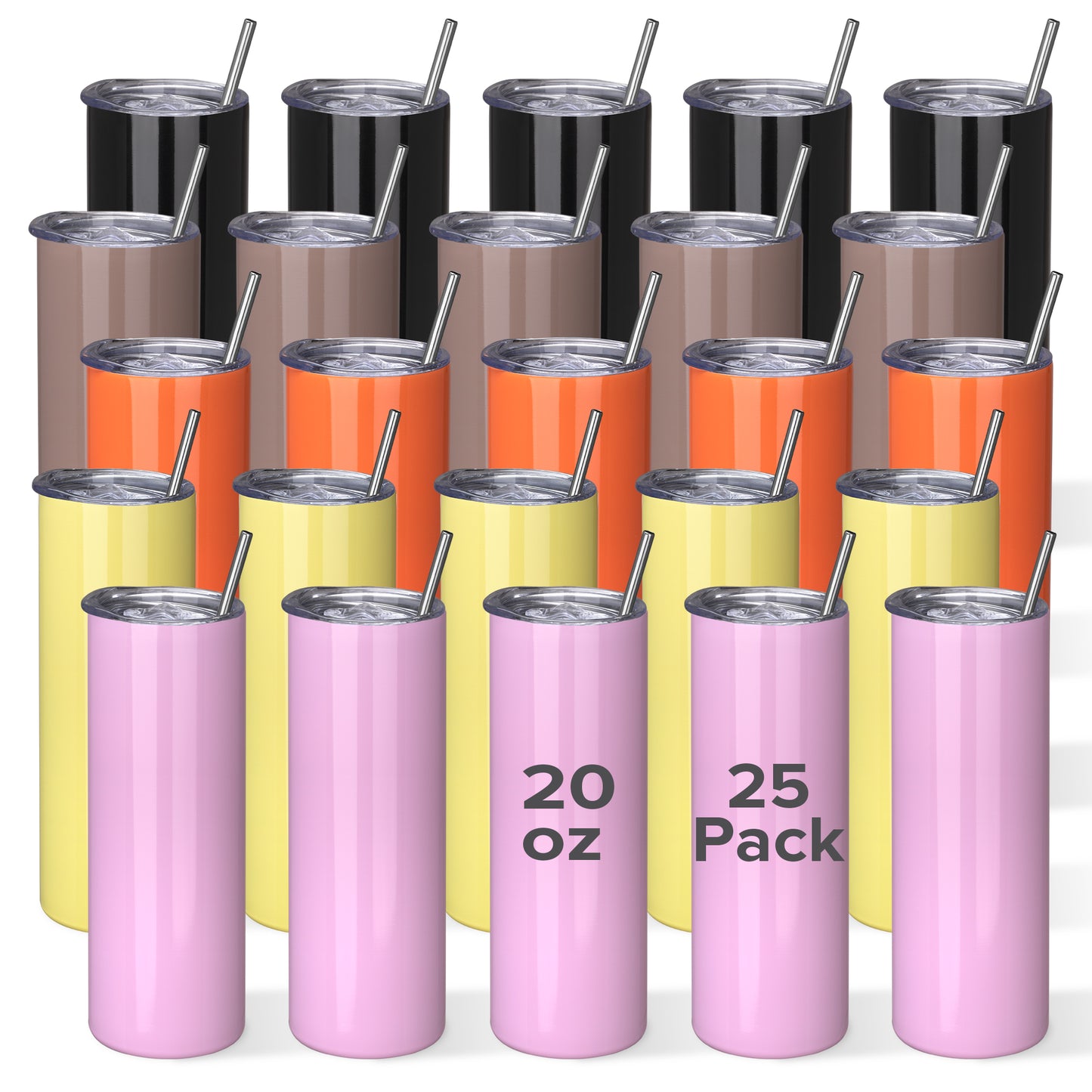 20 oz Powder Coated Tumbler | 25 Pack - FASTSUB