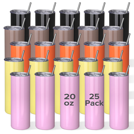 20 oz Powder Coated Tumbler | 25 Pack - FASTSUB