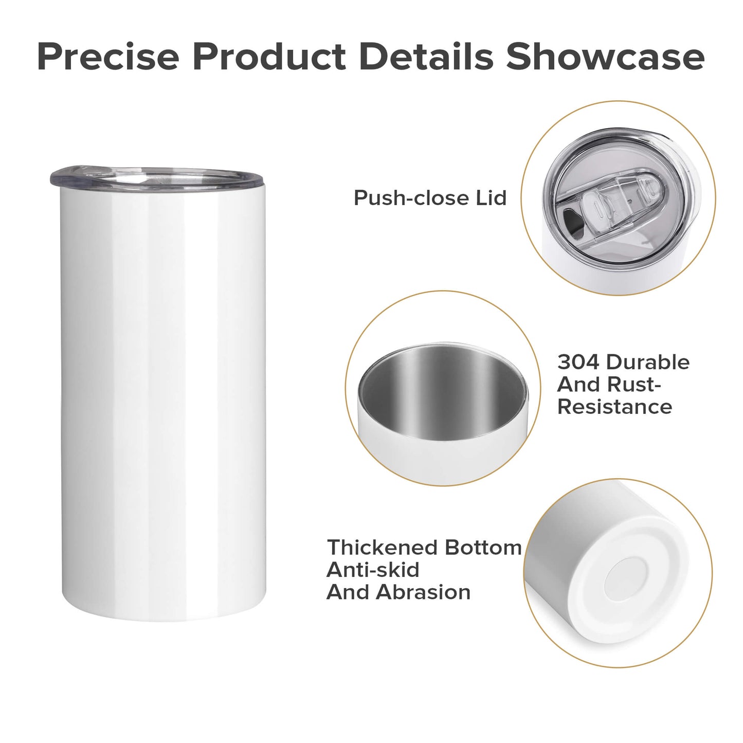 12 oz Flat Edge Sublimation Tumbler | 24 Pack - FASTSUB