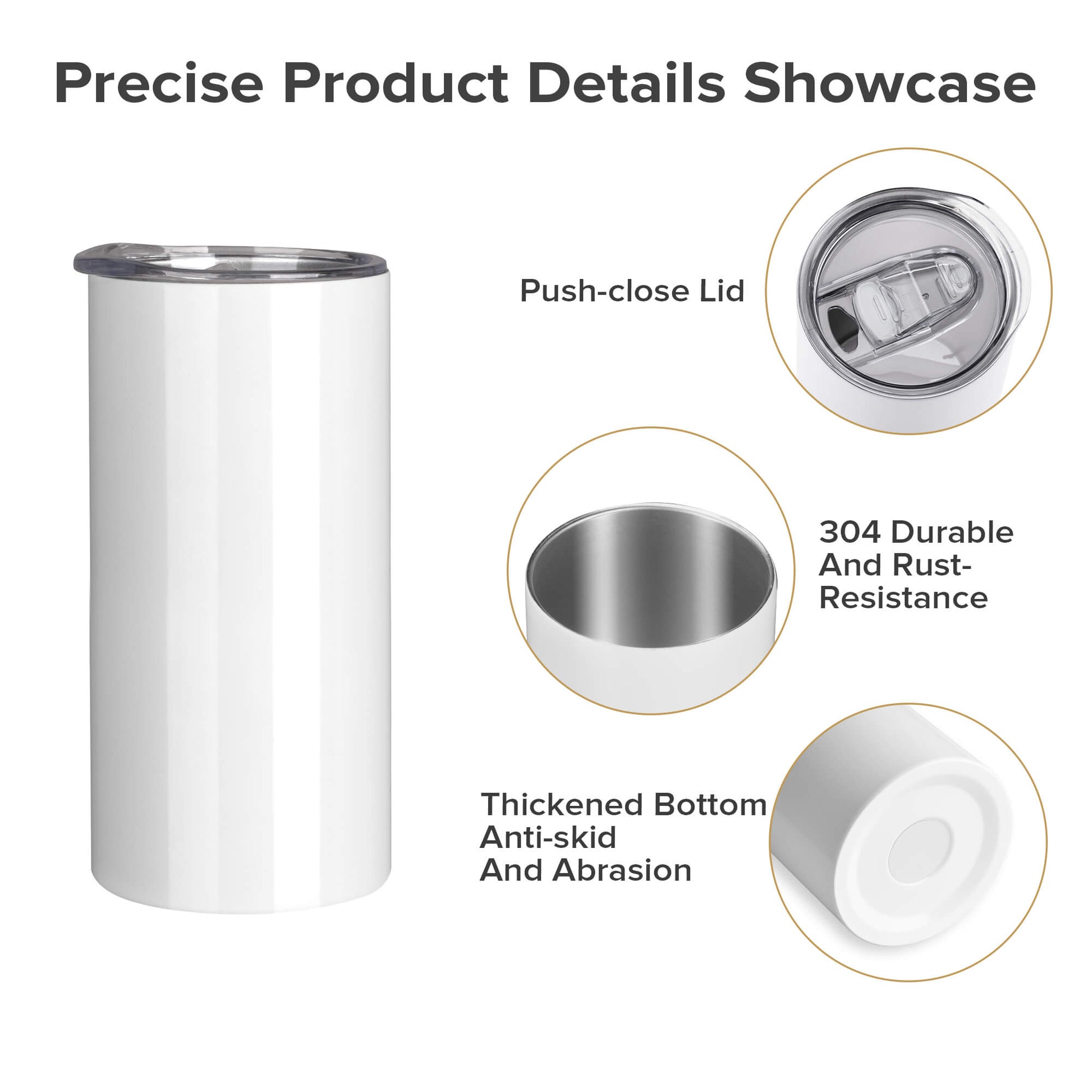 12 oz Flat Edge Sublimation Tumbler | 24 Pack - FASTSUB