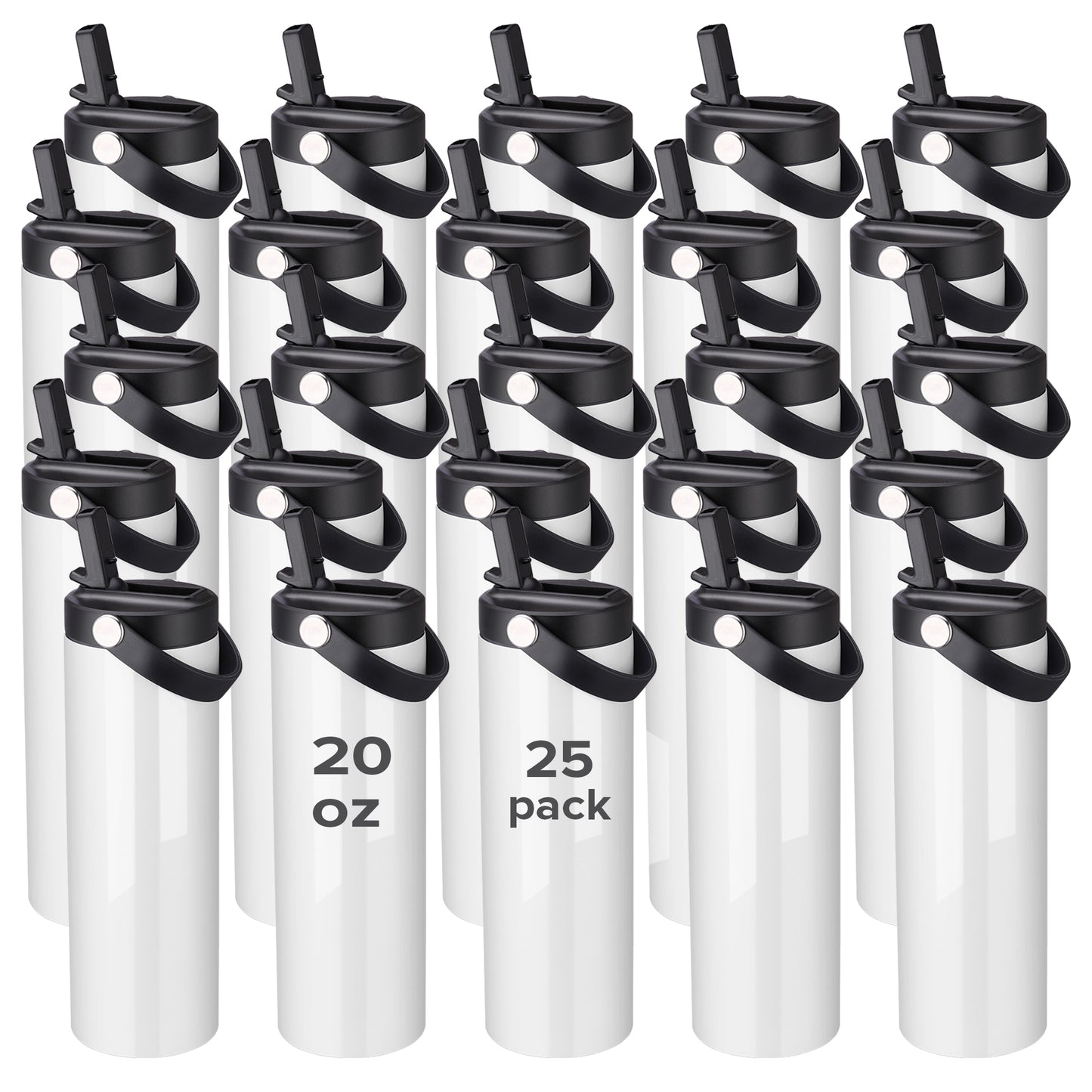 20 oz Sublimation Sports Water Bottle | 25 Pack