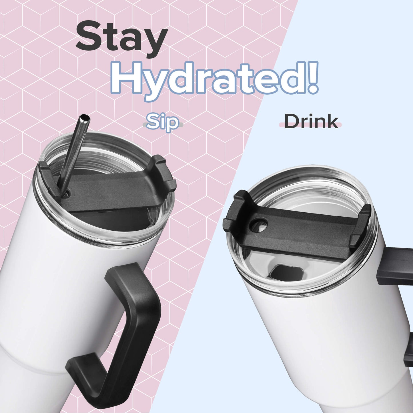 40 oz Sublimation Tumbler with Handle Bulk | 20 Pack