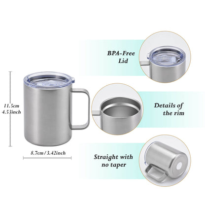 12oz Stainless Steel Coffee Mug | 25 Pack