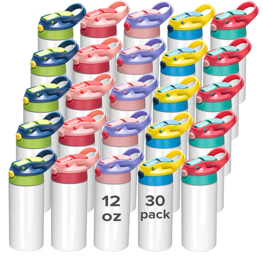 12oz Straight Sublimation Kids Tumbler | 30 Pack - FASTSUB