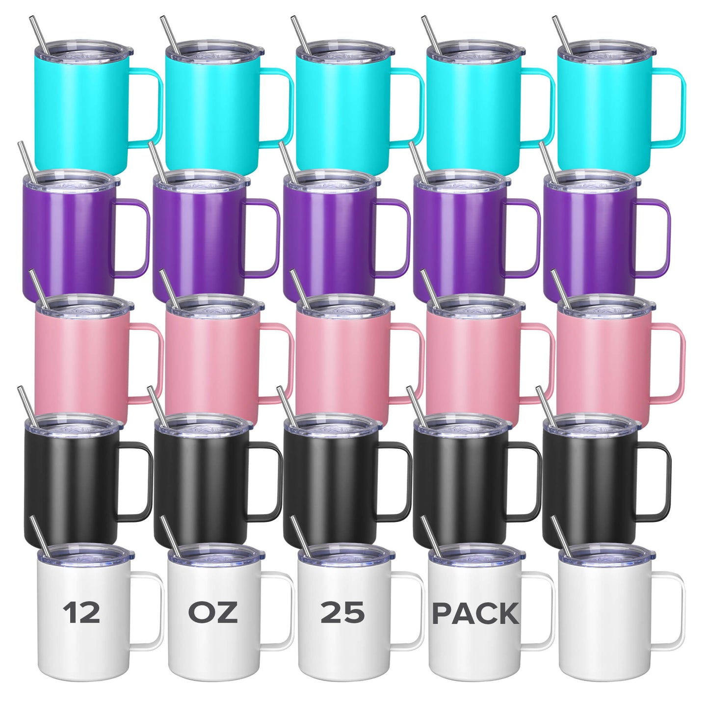 12oz Powder Coated Coffee Mug | 25 Pack