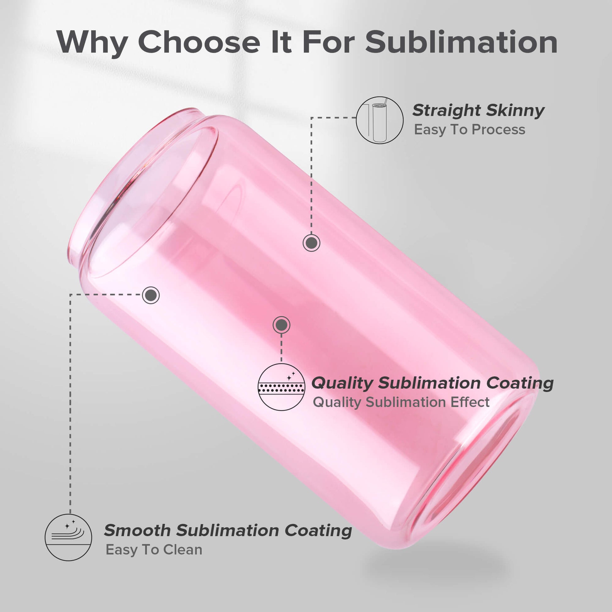 16 oz Sublimation Clear Colored Glass Can Tumbler | 25 Pack - FASTSUB