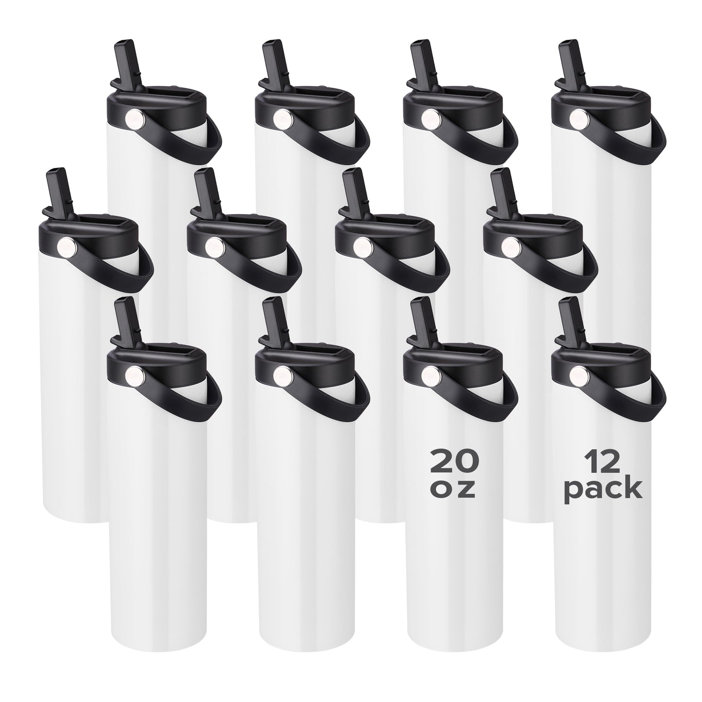 20 oz Sublimation Sports Water Bottle | 12 Pack