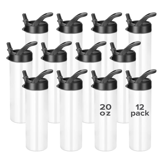 20 oz Sublimation Sports Water Bottle | 12 Pack