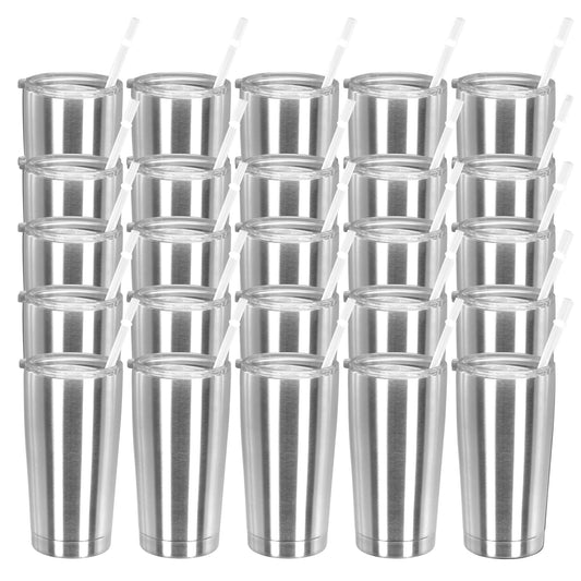 20oz Stainless Steel Travel Tumbler | 25 Pack - FASTSUB