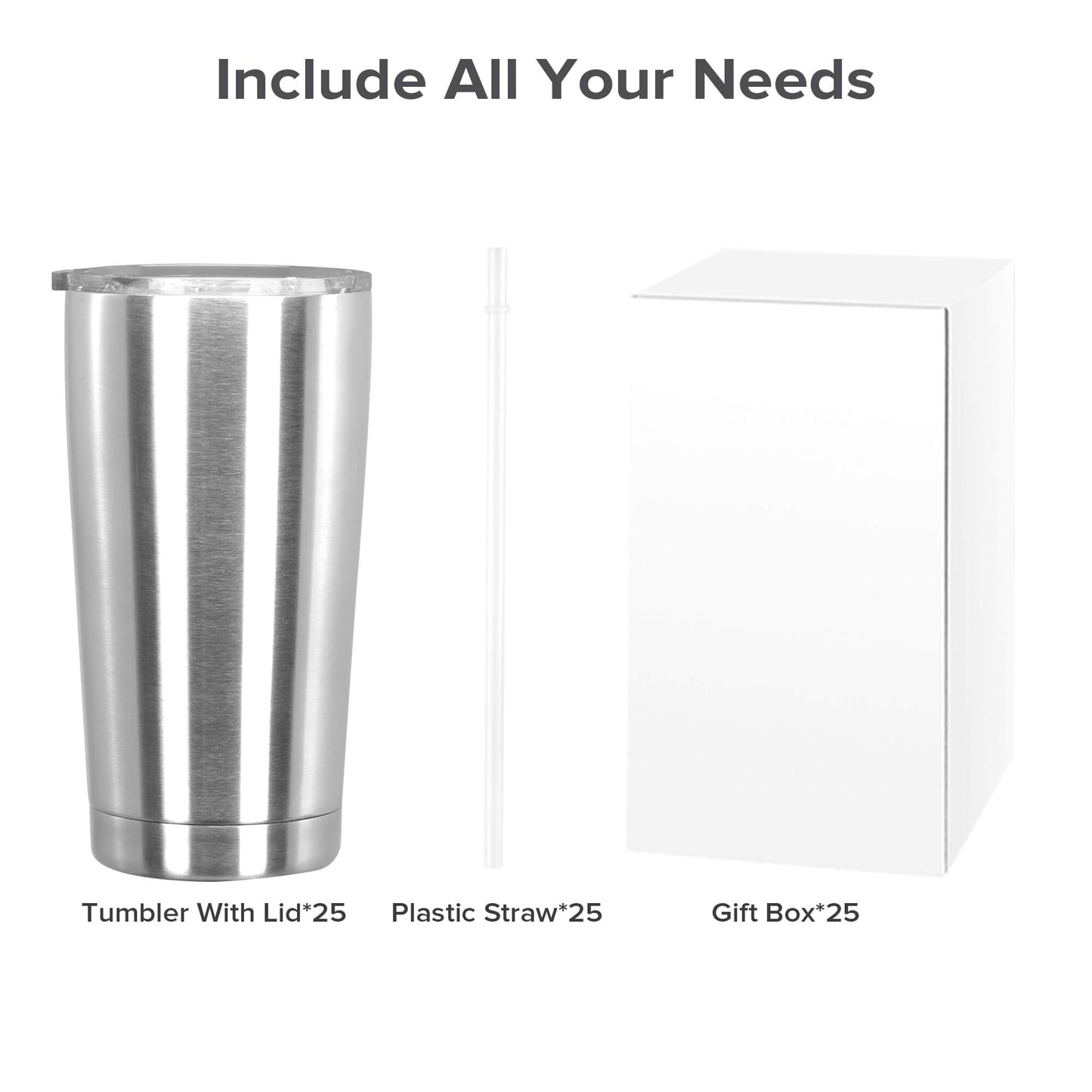 20oz Stainless Steel Travel Tumbler | 25 Pack