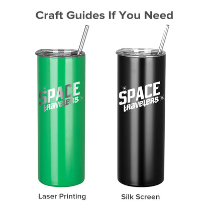 20 oz Powder Coated Skinny Tumbler | 25 Pack - FASTSUB
