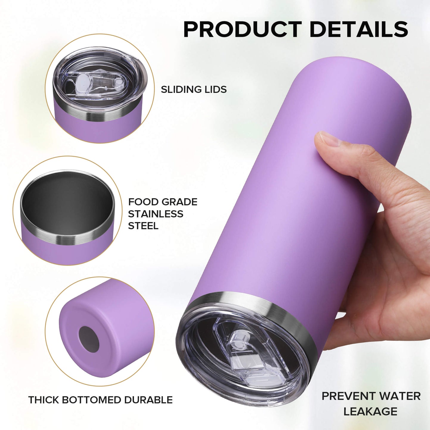 20 oz Powder Coated Skinny Tumbler | 20 Pack