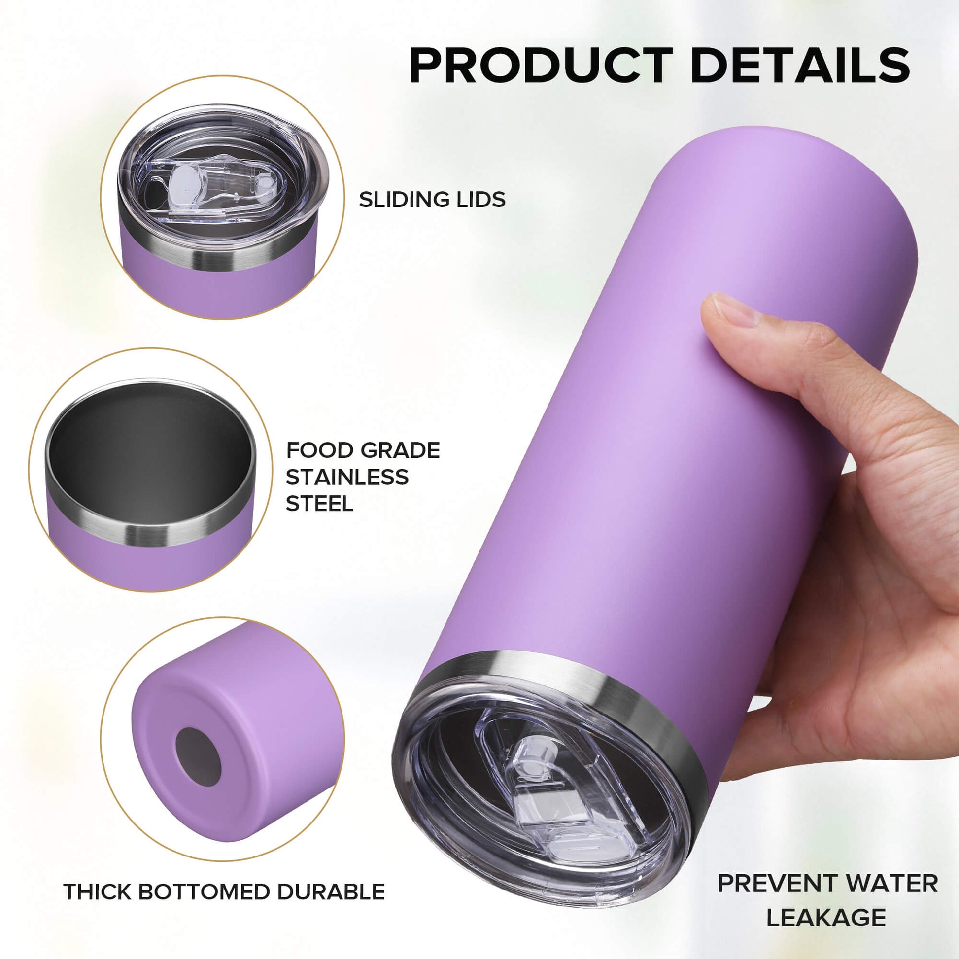 20 oz Powder Coated Skinny Tumbler | 20 Pack