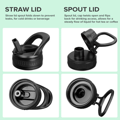 22 oz Powder Coated Duo Skinny Tumbler - Black | 12 Pack