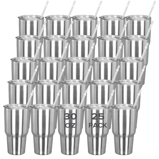 30oz Stainless Steel Travel Tumbler | 25 Pack - FASTSUB