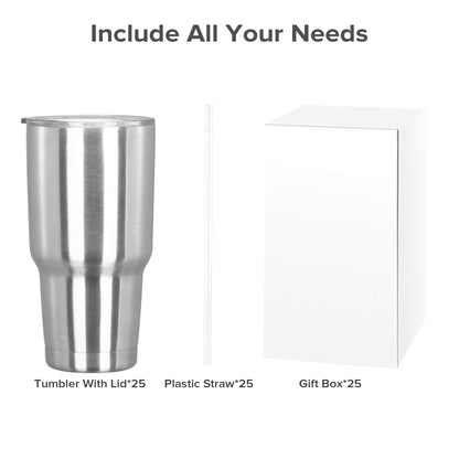 30oz Stainless Steel Travel Tumbler | 25 Pack