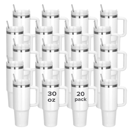 30 oz Sublimation Tumbler with Handle | 20 Pack