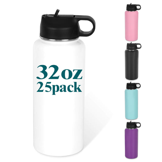 32 oz Powder Coated  Water Bottle | 25 Pack