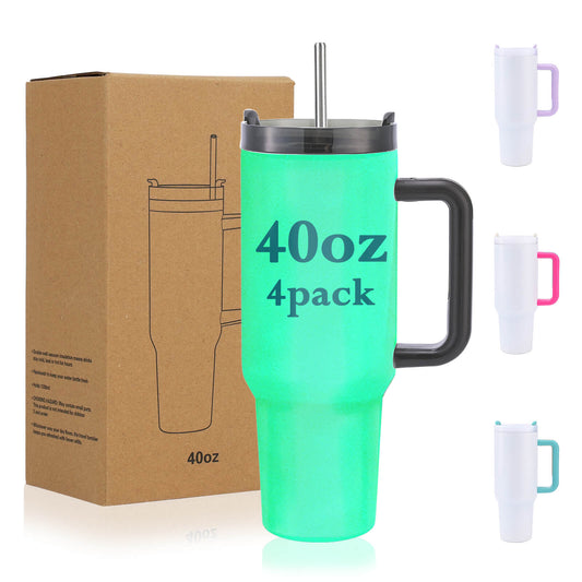 40oz Sublimation Tumbler - Glow in Dark | 4 Pack