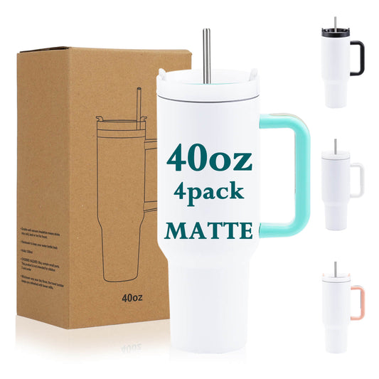 40oz Sublimation Tumbler - Matte | 4 Pack