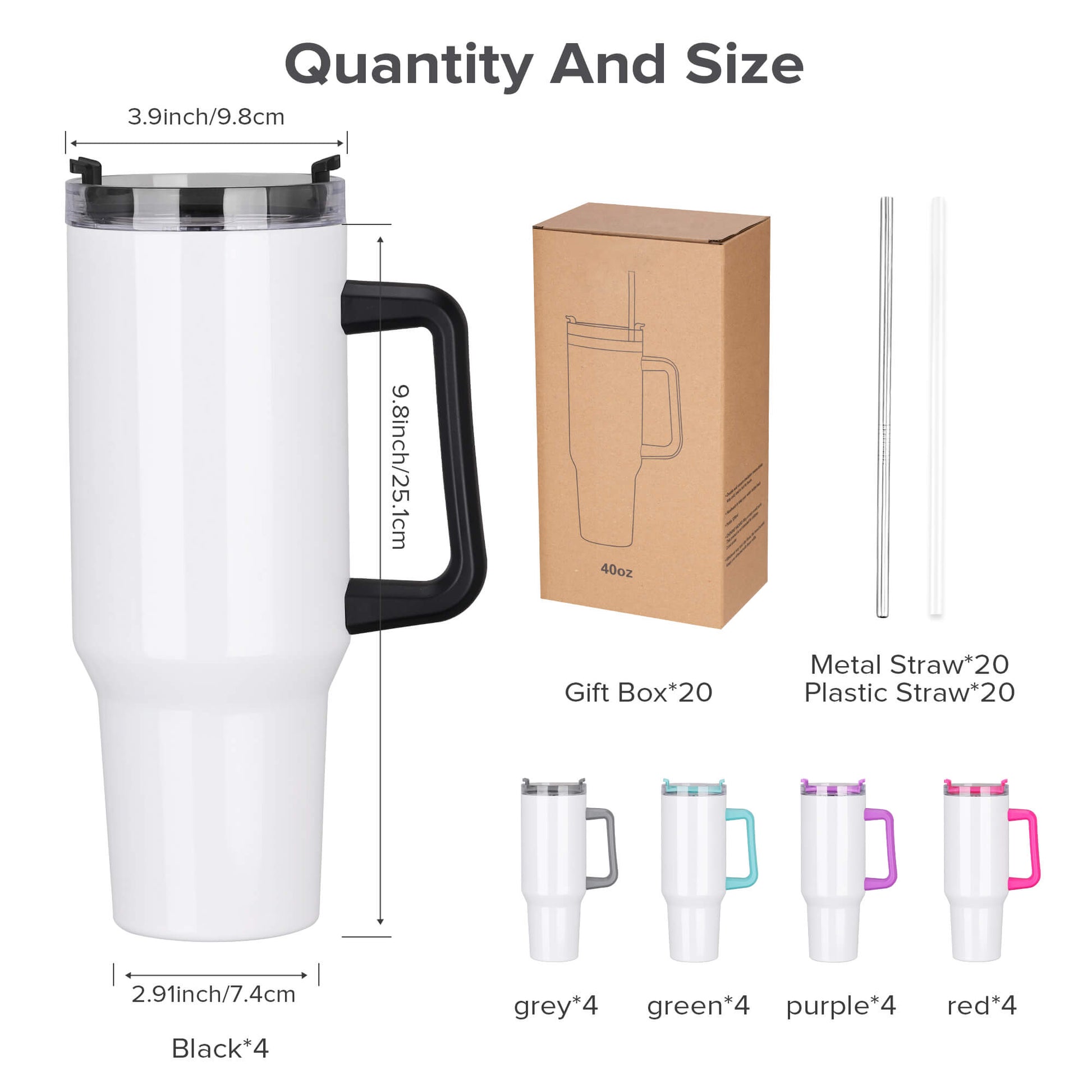 40 oz sublimation tumbler wholesale,40 oz tumbler sublimation,bulk 40 oz tumblers, 40oz Sublimation Tumbler With Removable Handle | 20 Pack - FASTSUB, 40 oz tumbler with handle sublimation, 40 oz Sublimation Tumbler with Handle