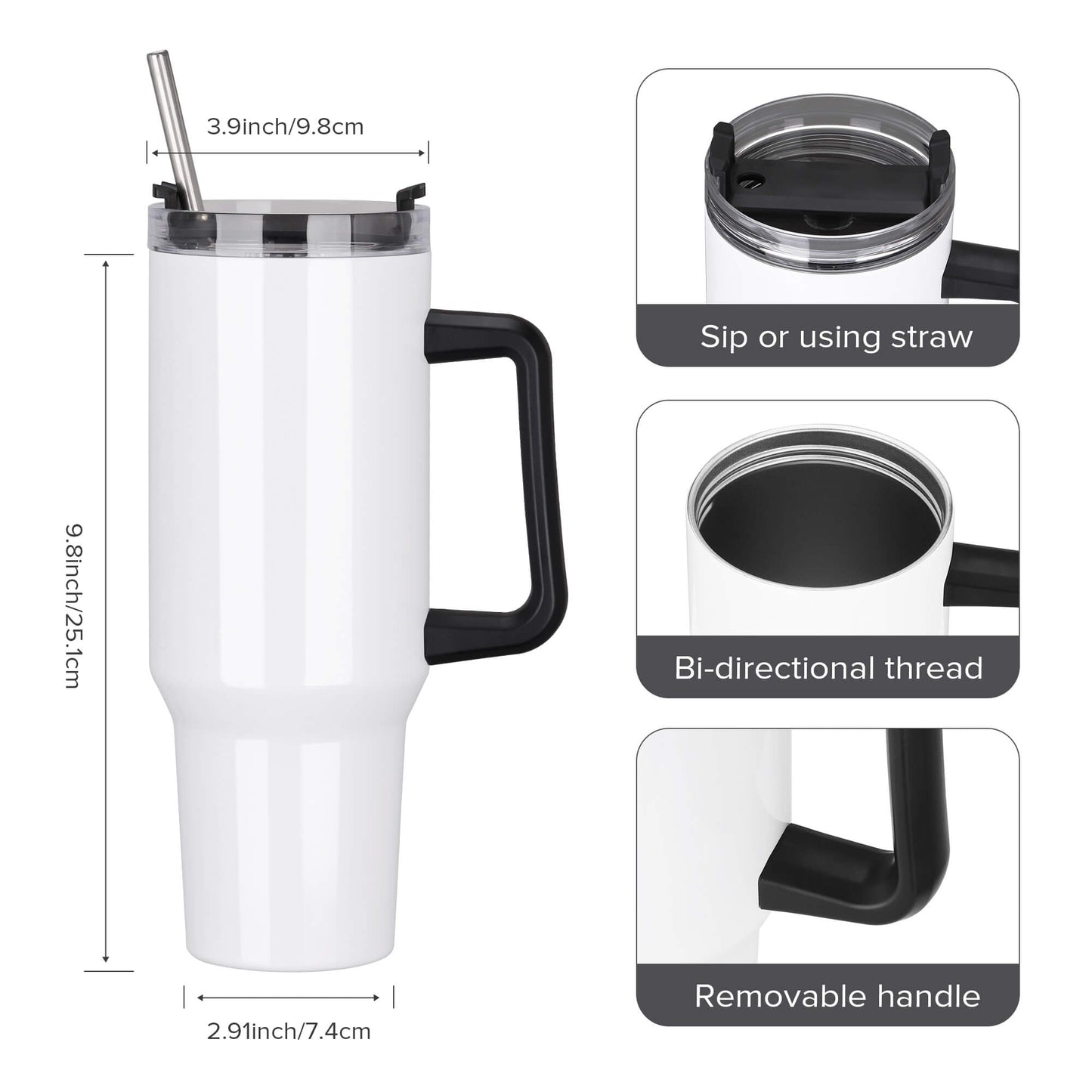 40 oz tumbler sublimation,bulk 40 oz tumblers, 40oz Sublimation Tumbler With Removable Handle | 20 Pack - FASTSUB, 40 oz tumbler with handle sublimation, 40 oz Sublimation Tumbler with Handle