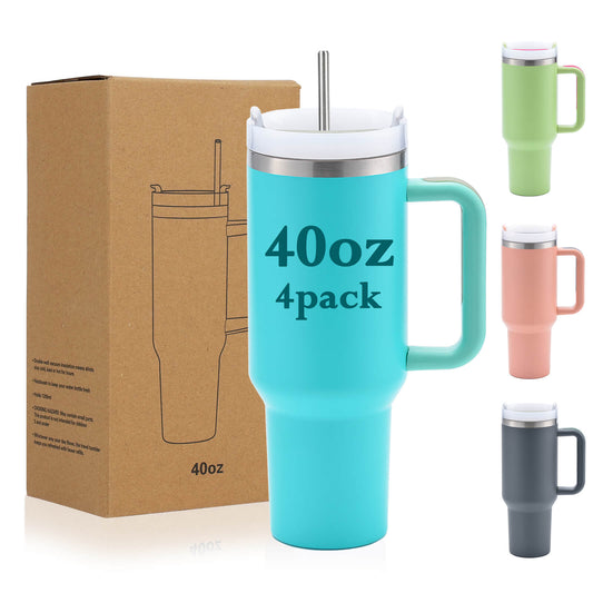 40oz Tan Stainless Steel Tumbler | 4 Pack