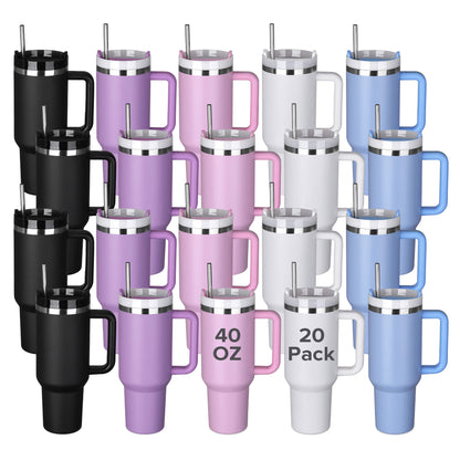 40 oz Powder Coated Tumbler | 20 Pack