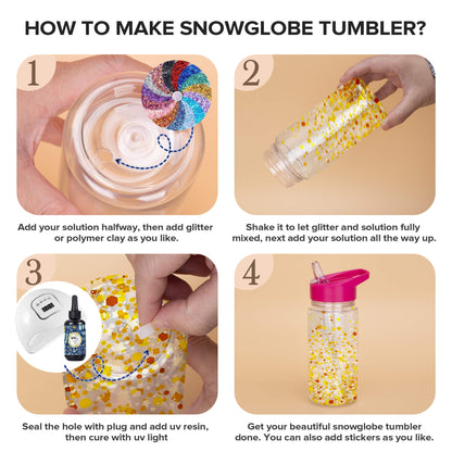 10 oz Snow Globe Acrylic Tumbler | 25 Pack