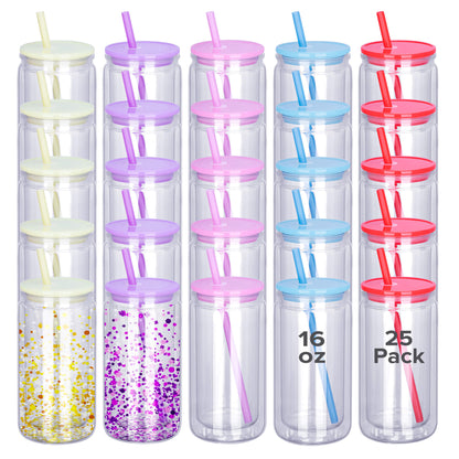 16 oz Snow Globe Acrylic Tumbler | 25 Pack