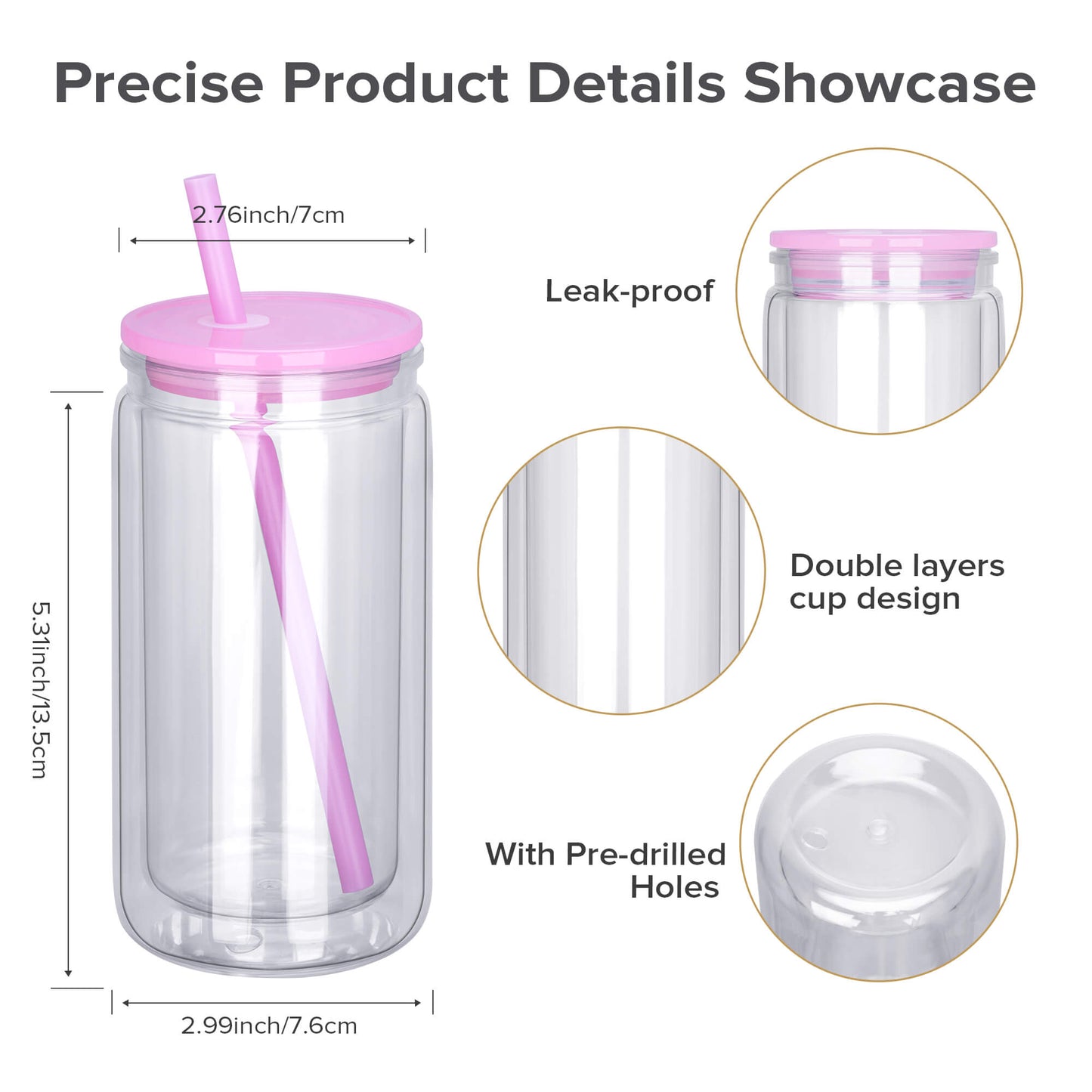 16 oz Snow Globe Acrylic Tumbler | 25 Pack