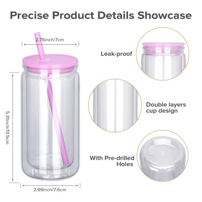 16 oz Snow Globe Acrylic Tumbler | 25 Pack