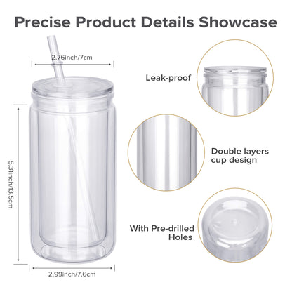 16 oz Snow Globe Acrylic Tumbler | 25 Pack