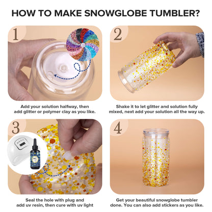 16 oz Snow Globe Acrylic Tumbler | 25 Pack