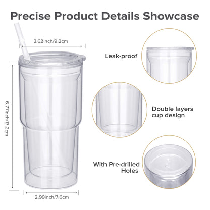 18 oz Snow Globe Acrylic Tumbler | 25 Pack