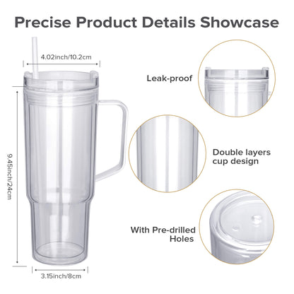 40 oz Snow Globe Acrylic Tumbler | 25 Pack