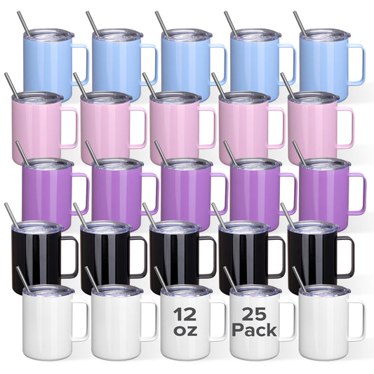 12 oz Powder Coated Coffee Mug | 25 Pack