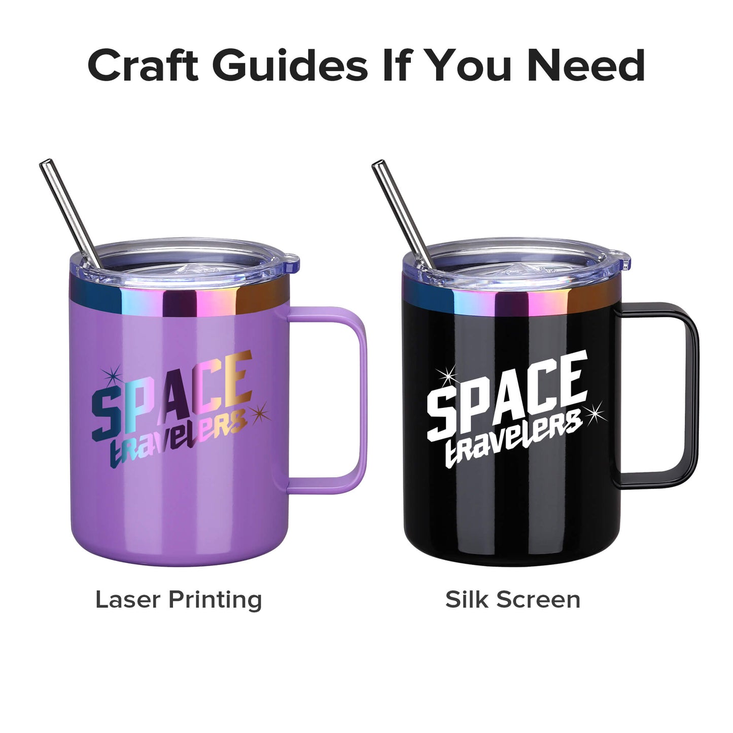 12 oz Stainless Steel Mug Rainbow Plated - Mixed Color | 12 Pack - FASTSUB