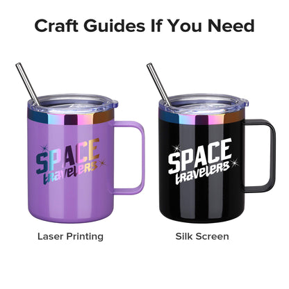 12 oz Stainless Steel Mug Rainbow Plated - Mixed Color | 12 Pack - FASTSUB