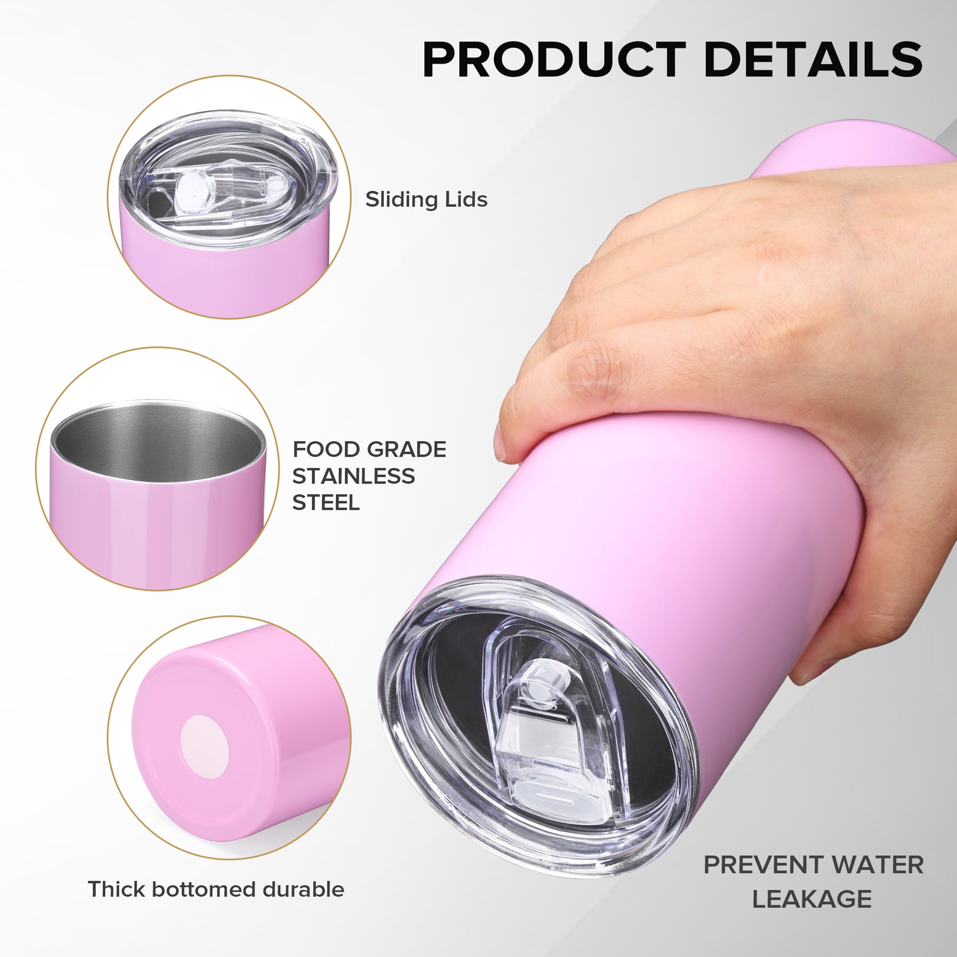 20 oz Powder Coated Tumbler | 25 Pack - FASTSUB