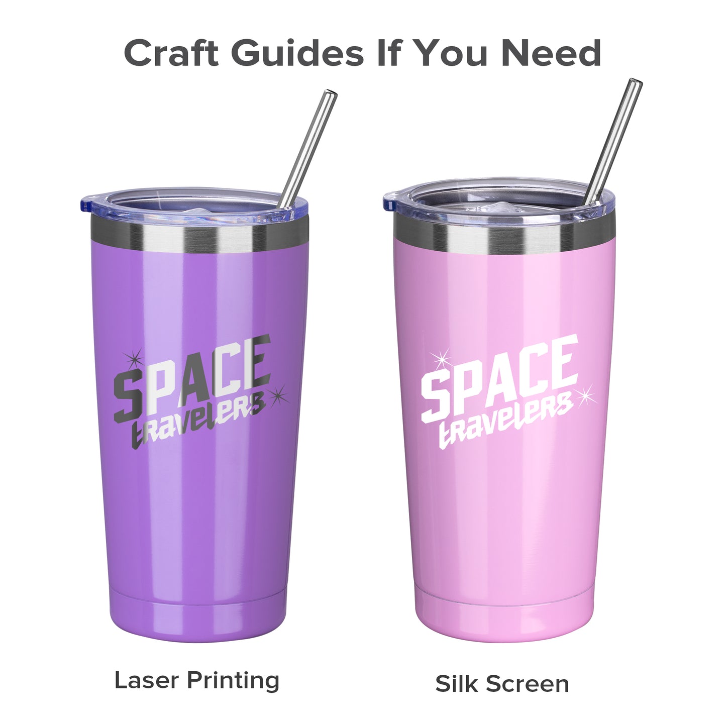 20 oz Powder Coated Car Tumbler - Silver Color Plated | 25 Pack - FASTSUB