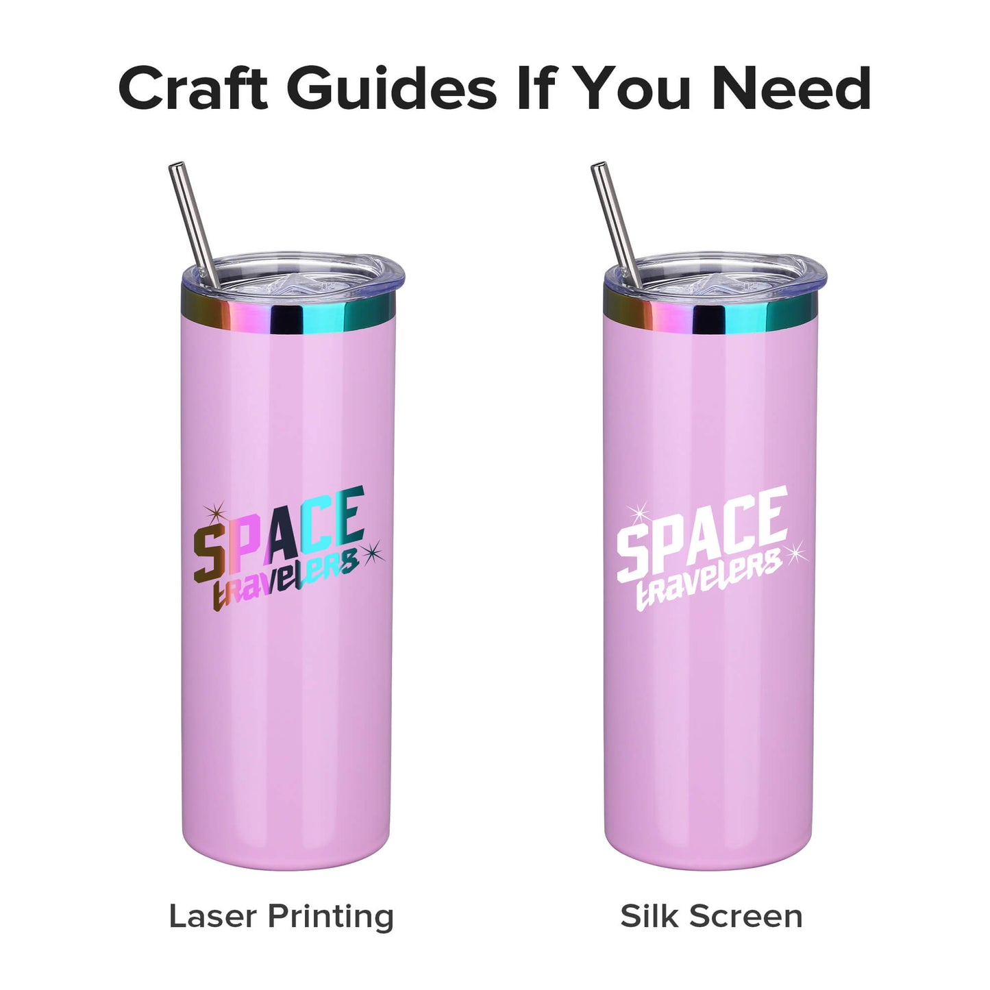 20 oz Glossy Coated Skinny Straight Tumbler - Mixed Color | 12 Pack